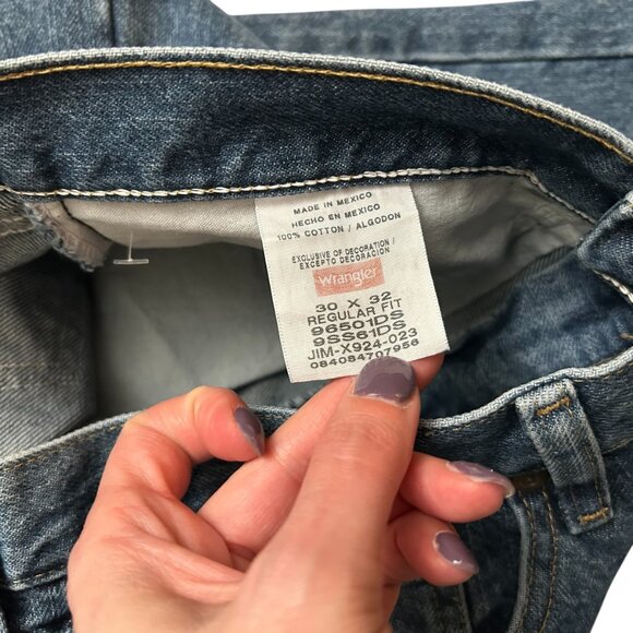 Wrangler 5 Star Men's 30x32 Regular Fix Straight Leg Jeans Denim Pants Blue NEW - Picture 5 of 6